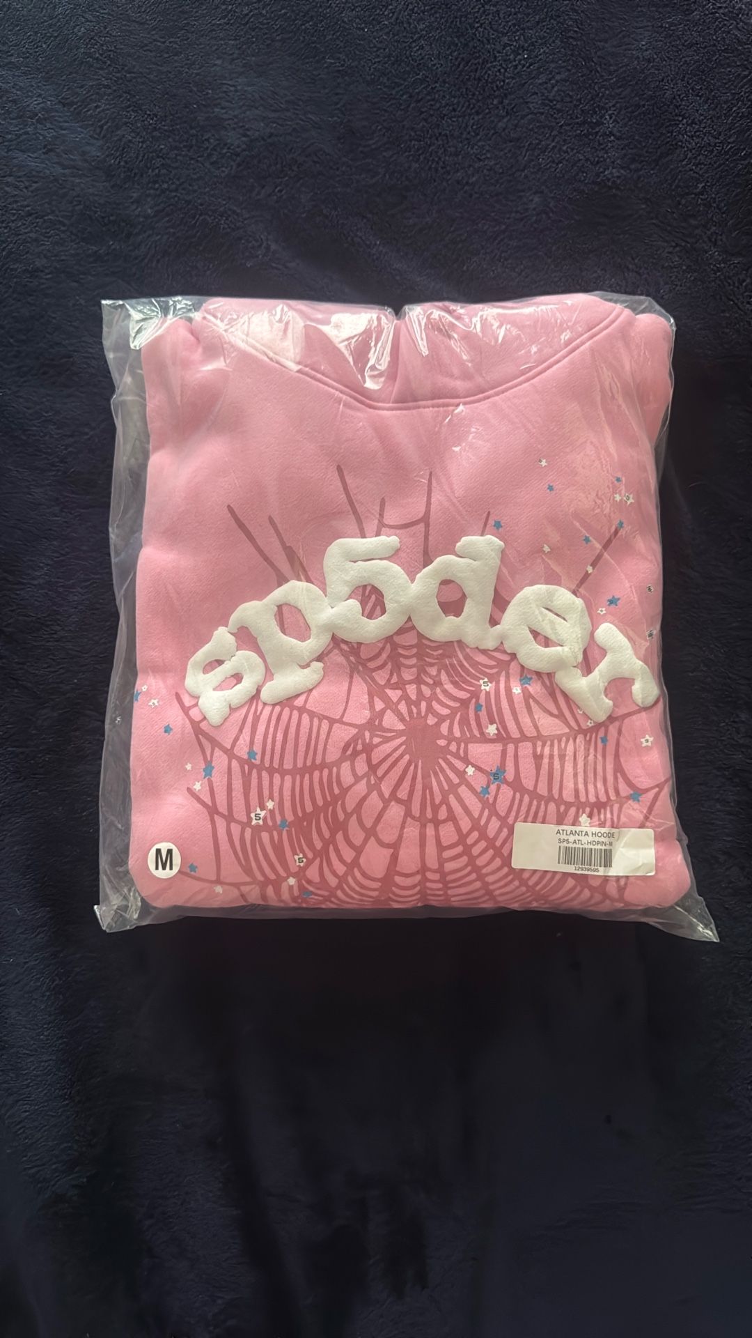 Sp5der PinkOG Web Hoodie Pink Medium