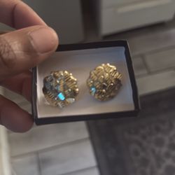 XL nugget earrings(450)/Bentley sign nugget earrings(220)-text me for receipt