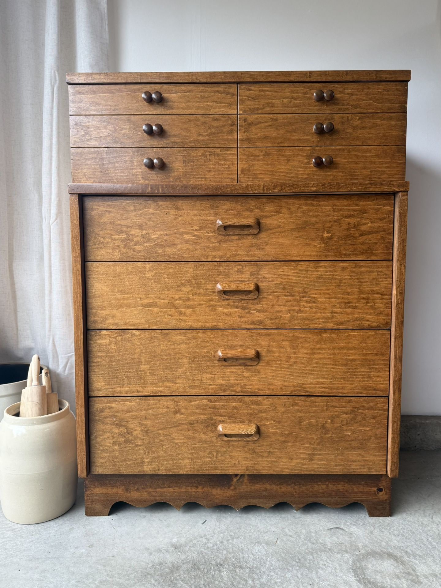 Vintage Mid-Century Modern Tallboy Dresser