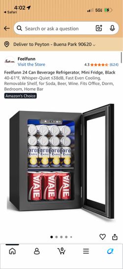 Feelfunn 24 Can Mini Beverage Refrigerator