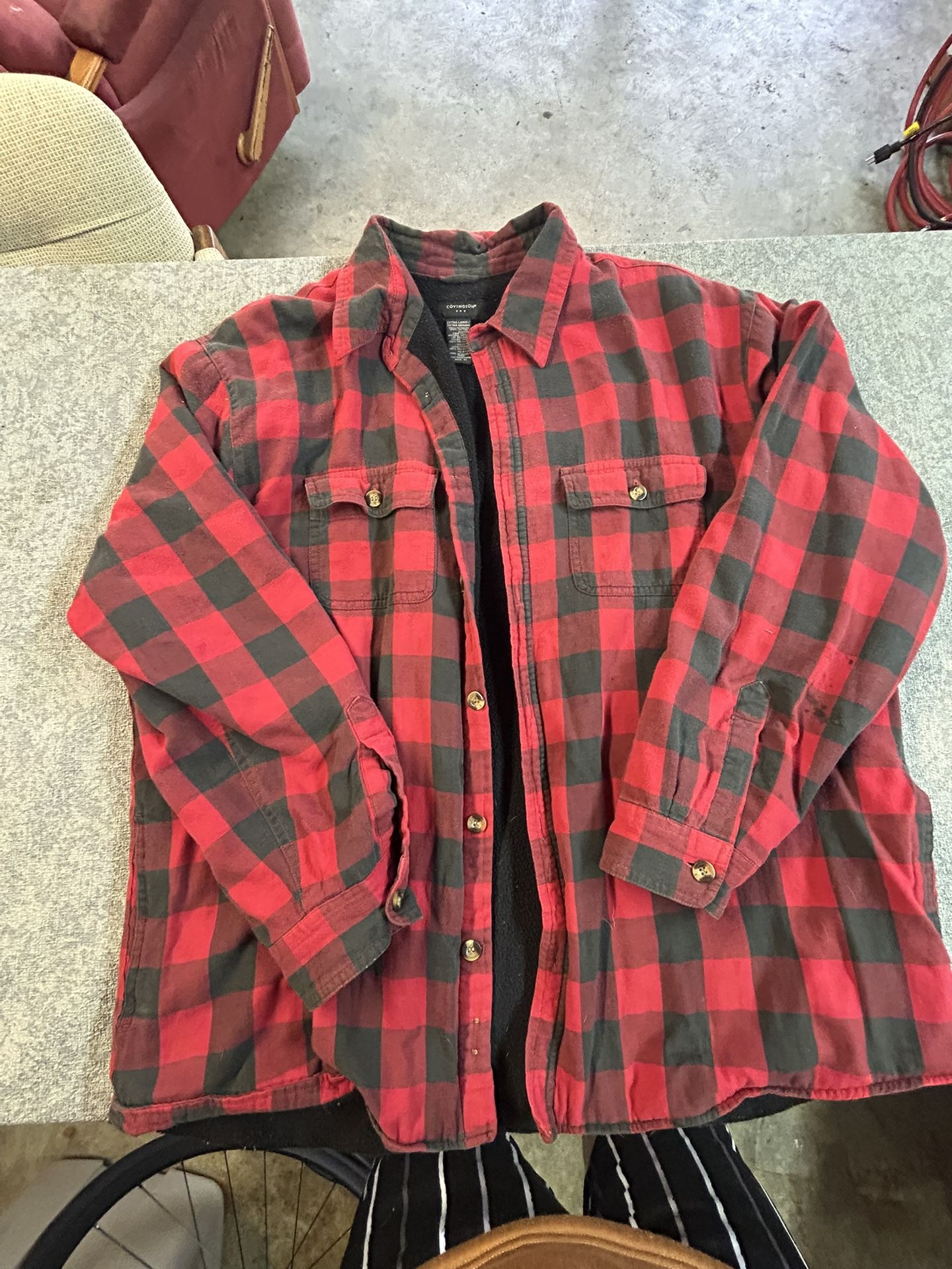Red And Black Flannel Jacket