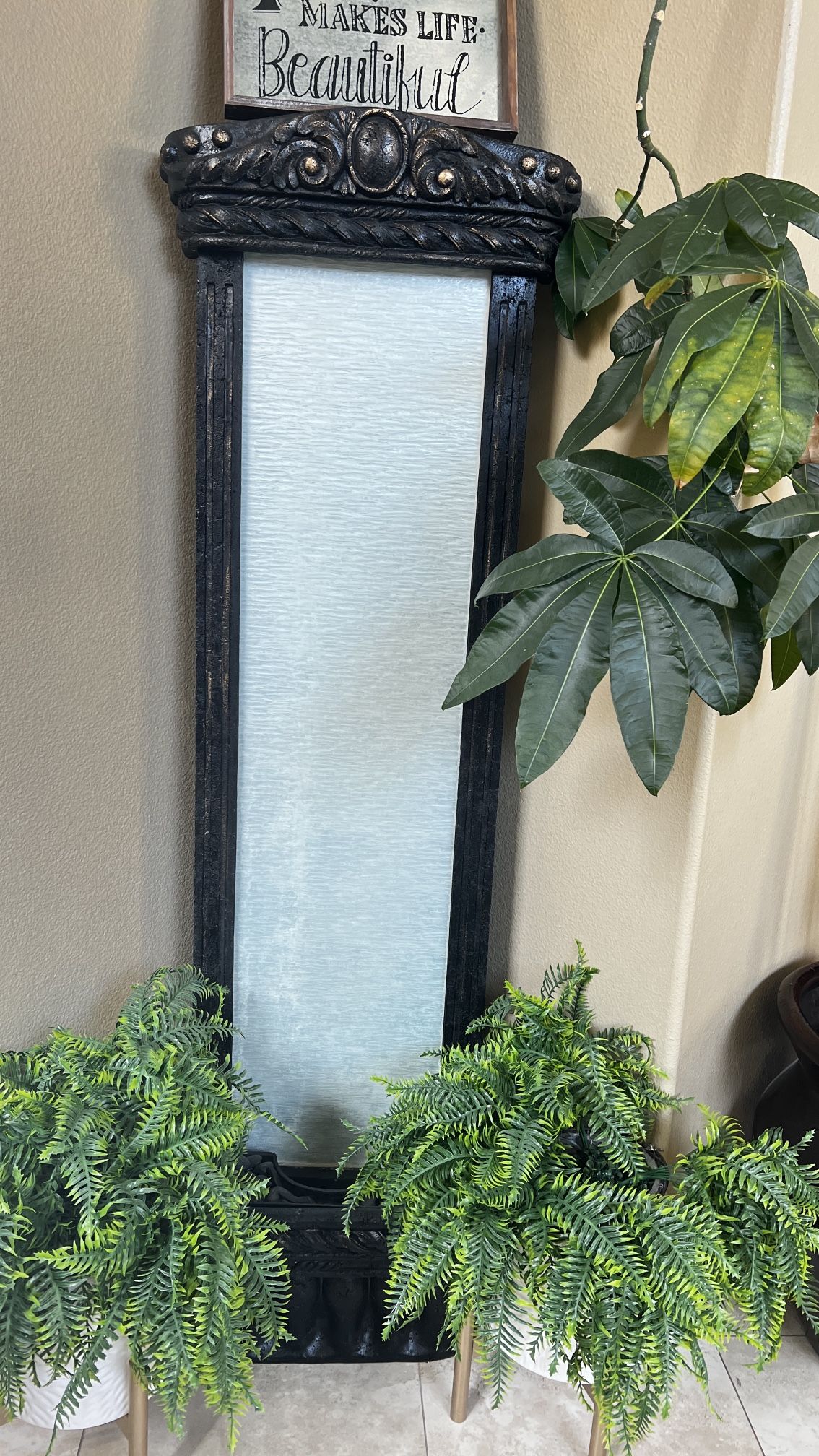 Beautiful Working Resin Water Fountain Includes Pump