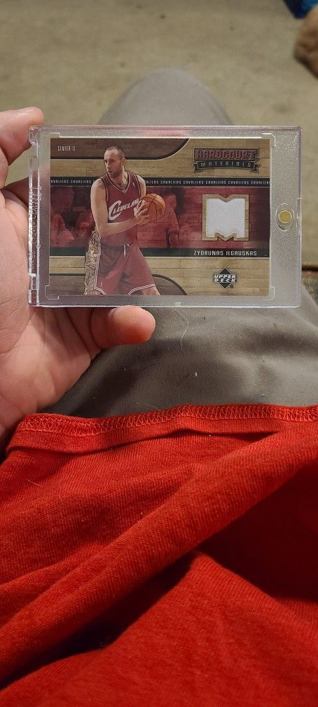 Zydrunas Ilgauskas 2006-07 Upper Deck Hardcourt Materials Basketball Card