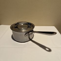 All-Clad D5 Stainless-Steel Saucepan 1 1/2-QT W/Lid