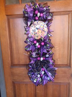 Halloween wreath swag