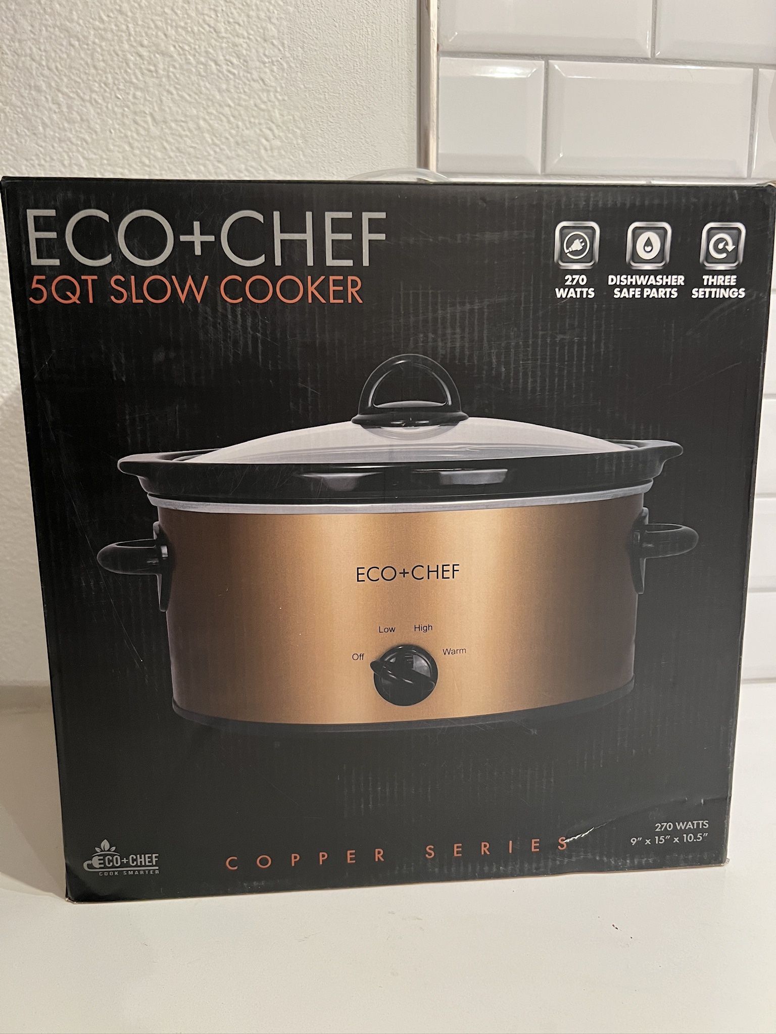 ECO + CHEF 5QT Slow Cooker- Brand New