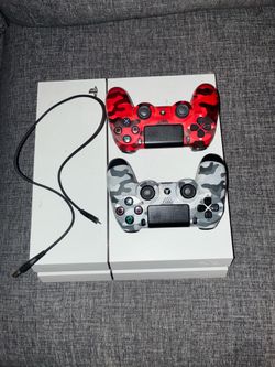 PS4 with two controllers