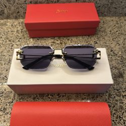 Black Lense Cartier Glasses