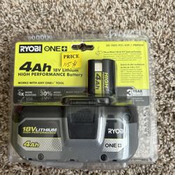 Ryobi Battery 4ah 18v Lithium One +