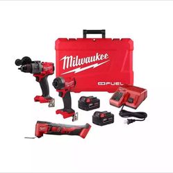 M18 FUEL 18-V Lithium-Ion Brushless Cordless Hammer Drill and Impact Driver Combo Kit (2-Tool) with Multi-Tool