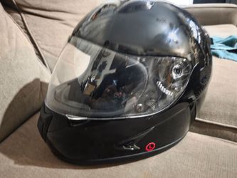 HCI Black Modular Full Face Motorcycle Helmet  Flip-Up Visor DOT Approved -Size L