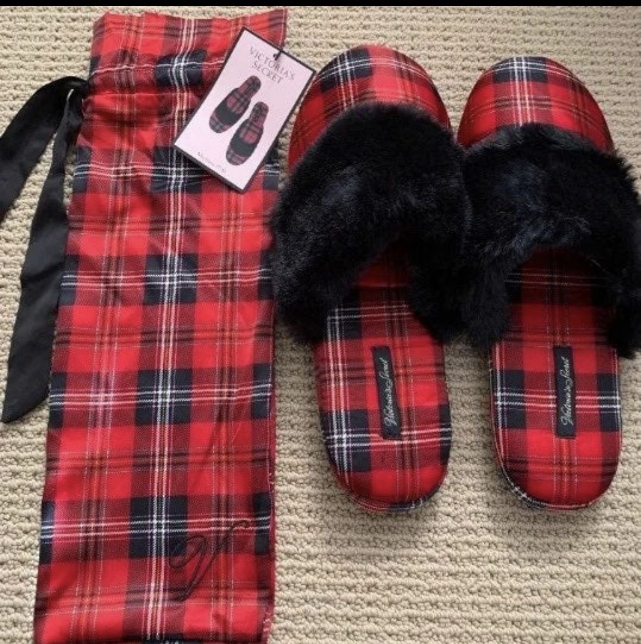 Victoria Secret Plaid Slippers