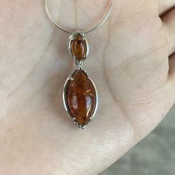 Amber Drop Necklace 