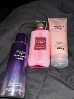 VS perfume, bath and body works lotion and pink lotion