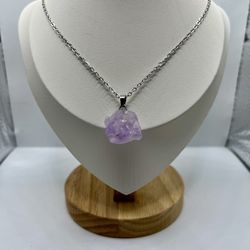 Amethyst Silver Chain Necklace
