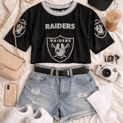 NFL black Raiders crop top Size S #raiders #nfl