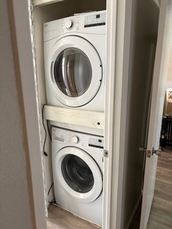 Electric washer and dryer stackable