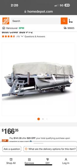 17’-20’ Pontoon Boat Cover Almost Brand New