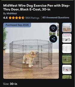 MidWest Wire Dog Exercise Pen 30-in