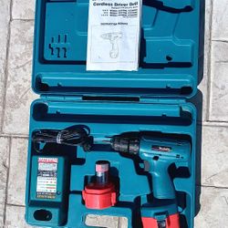 Makita Cordless Driver Drill,  14.4 Volt Drill (6228D) adjustable torque, and charger; both are good.