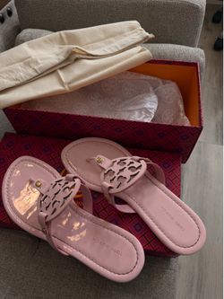 Tory Burch pink miller sandals