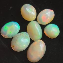 2pcs. Natural Opal Cabachon Lot 6x7mm Offers Welcome 