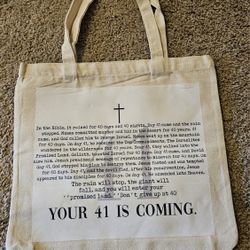 Your 41 Is Coming Tote Bag - Inspirational Christian Tote Bag