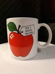 Pair of Hallmark Special Teacher Apple Mugs