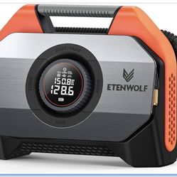 ETENWOLF VORTEX S6 Tire Inflator Portable Air Compressor for Heavy-duty Vehicle, Cordless Air Pump for Car & Inflatables with 19200 mAh Battery, 100% 