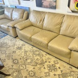 Italsofa Leather Couch And Loveseat 