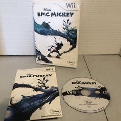 Disney Epic Mickey (Nintendo Wii, 2010) – Complete CIB w/ Manual – Tested