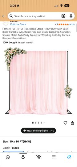 Backdrop party stand