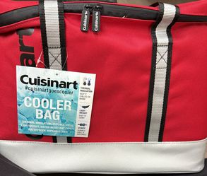 Cuisinart - 40-Can Thermal Insulated Square Cooler Bag - Red