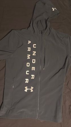 Gray Underarmour Full-Zip Hooded Performance Jacket | Men’s large
