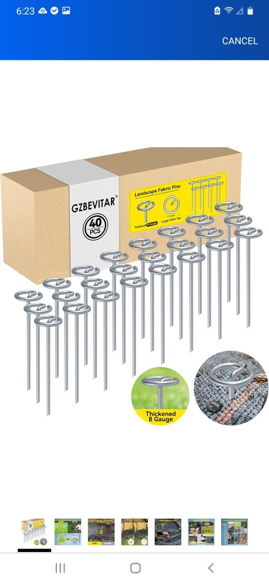 Landscape.andscape Fabric Pins, Thickened 8 Gauge Circle Top Landscape Pins, Not Easy to Bend 6 inch Galvanized Landscape