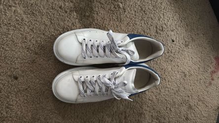alexander mqueens size 44 white and blue