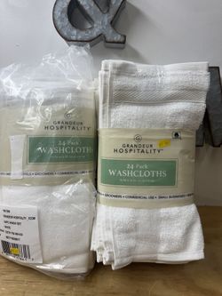 GRANDEUR HOSPITALITY 24 PACK WASHCLOTHS
