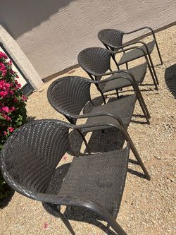 Wicker Look Patio Chairs