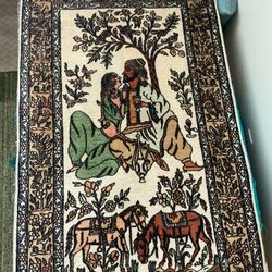  Persian   Silk Rug  “ OMAR KHAYYAM”  Figurine  In This Master Designer SILK rug