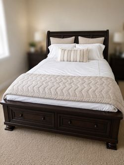 Queen Storage Bed + Puffy Memory Foam Mattress