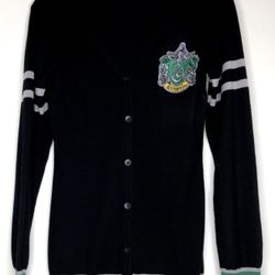 Harry Potter Slytherin House Crest Cardigan Sweate