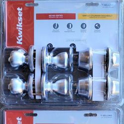 Kwikset Tylo Satin Chrome 2 Pack Door Locks