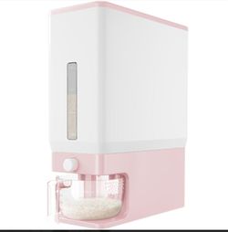 Lifewit rice container 28 Lbs, one press dispenser with measuring cup