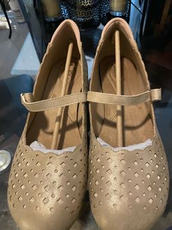 Tan Mary Jane Flats with Cutout Detail JBU