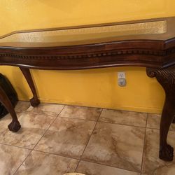 Vintage Wooden Gold Leaf Sofa Table