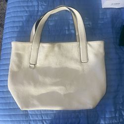 Coccinelle White Leather Tote Bag 