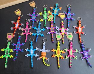 Lizard Beaded Keychains
