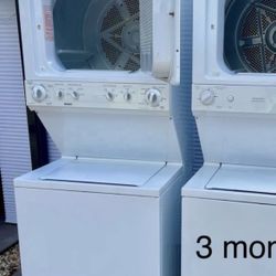stackable washer and dryer 3 months warranty Different sizes 24" and 27" Delivery available