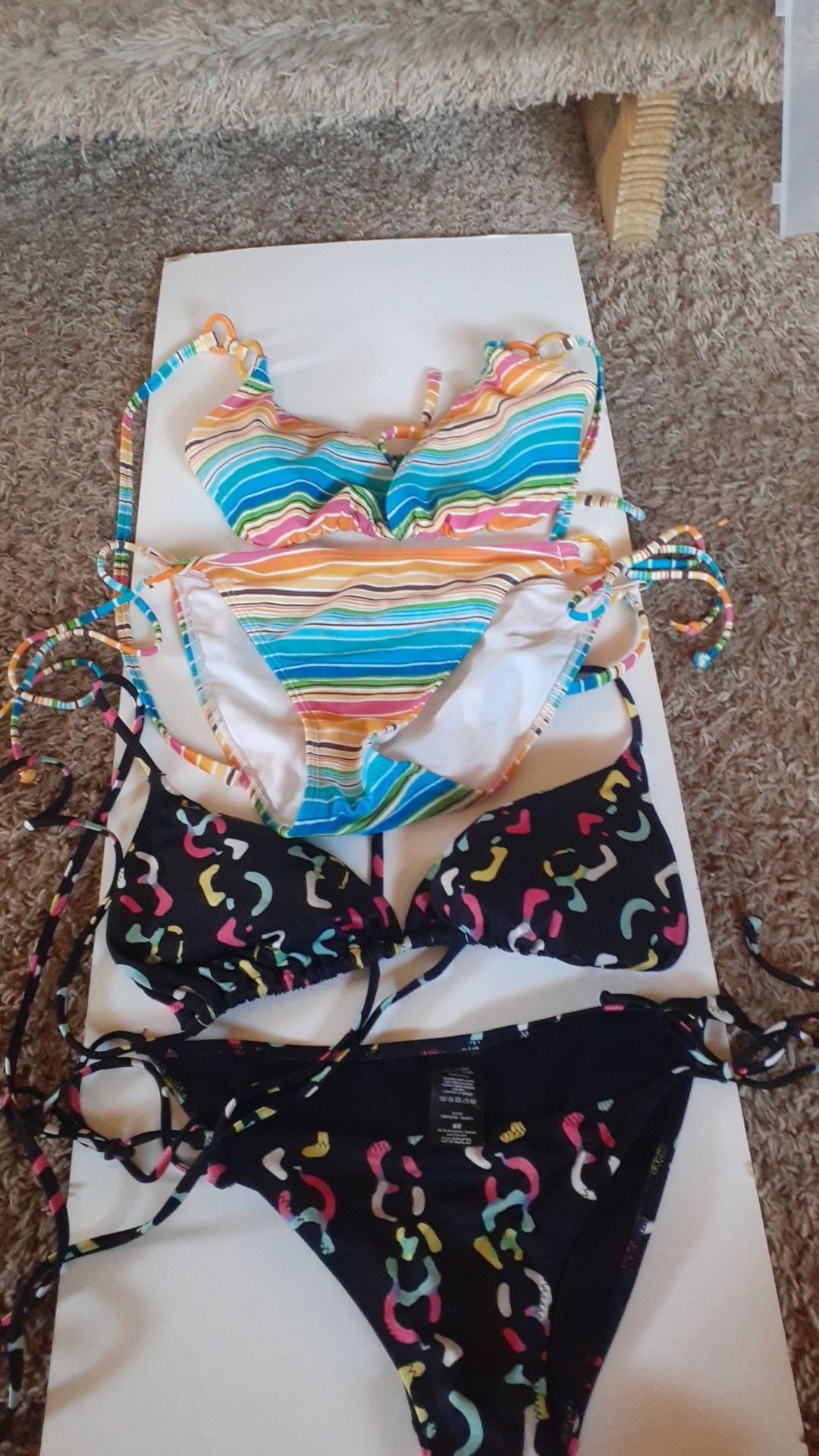 Cute Bikinis $5 each Both Size Medium Black one is SOLD