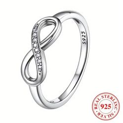 New Size:8 Sterling Silver Infinity Ring ♾️ 